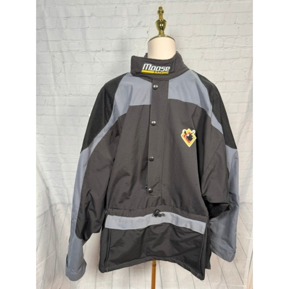 Vintage Moose Racing XCR Jacket‎ Men's XL Black Gray Motocross Made USA